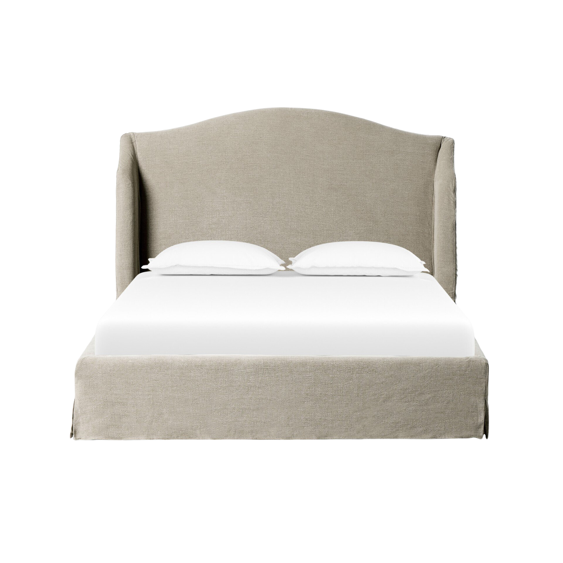 Mary Slipcover Bed 13 - FURNITURE - bed Four Hands Queen Broadway Stone