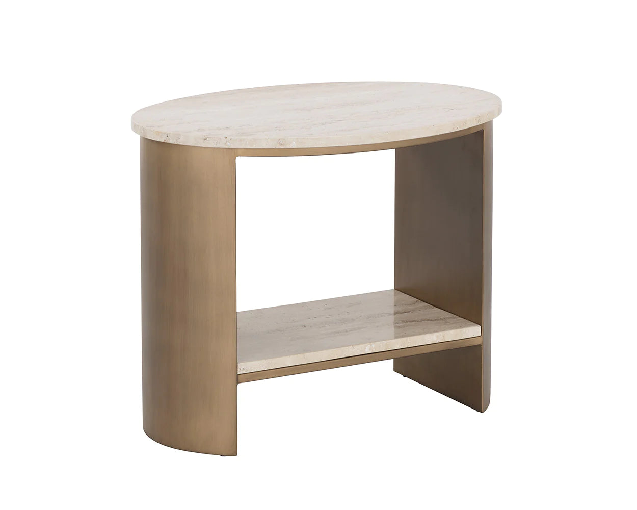 Rasha End Table - Oval 5 - a- FURNITURE - accent table - wood Sunpan