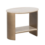 Rasha End Table - Oval 5 - a- FURNITURE - accent table - wood Sunpan