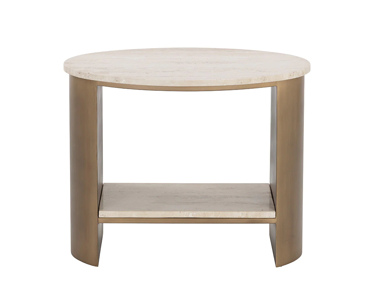 Rasha End Table - Oval 5 - a- FURNITURE - accent table - wood Sunpan