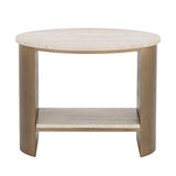 Rasha End Table - Oval 5 - a- FURNITURE - accent table - wood Sunpan