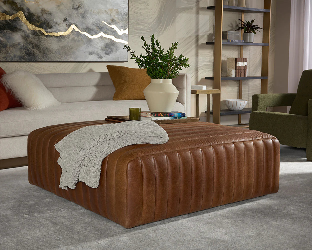 Lucien Ottoman - Square 6 - FURNITURE - ottoman Sunpan