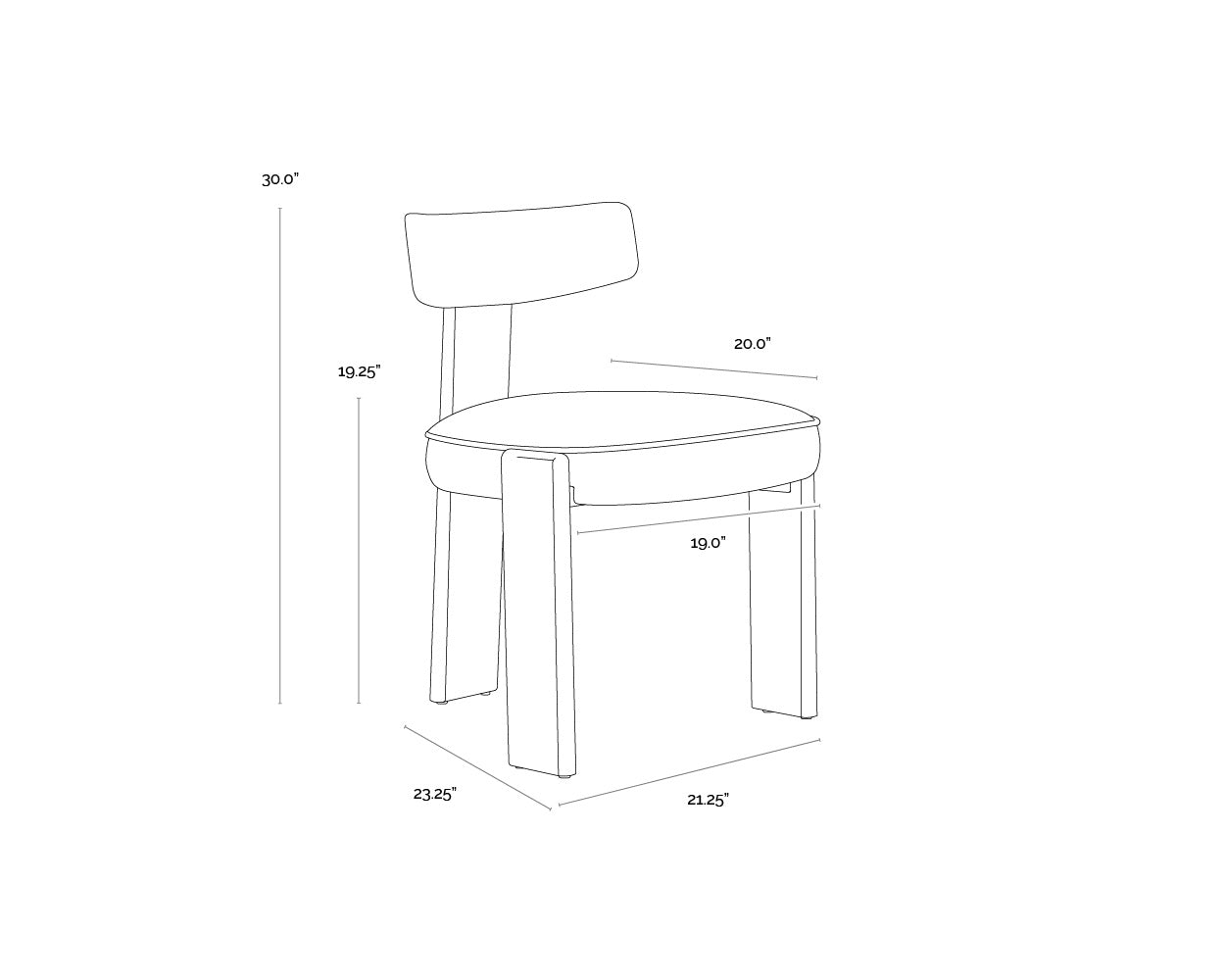 Horvel Dining Chair FURNITURE - dining chair Sunpan