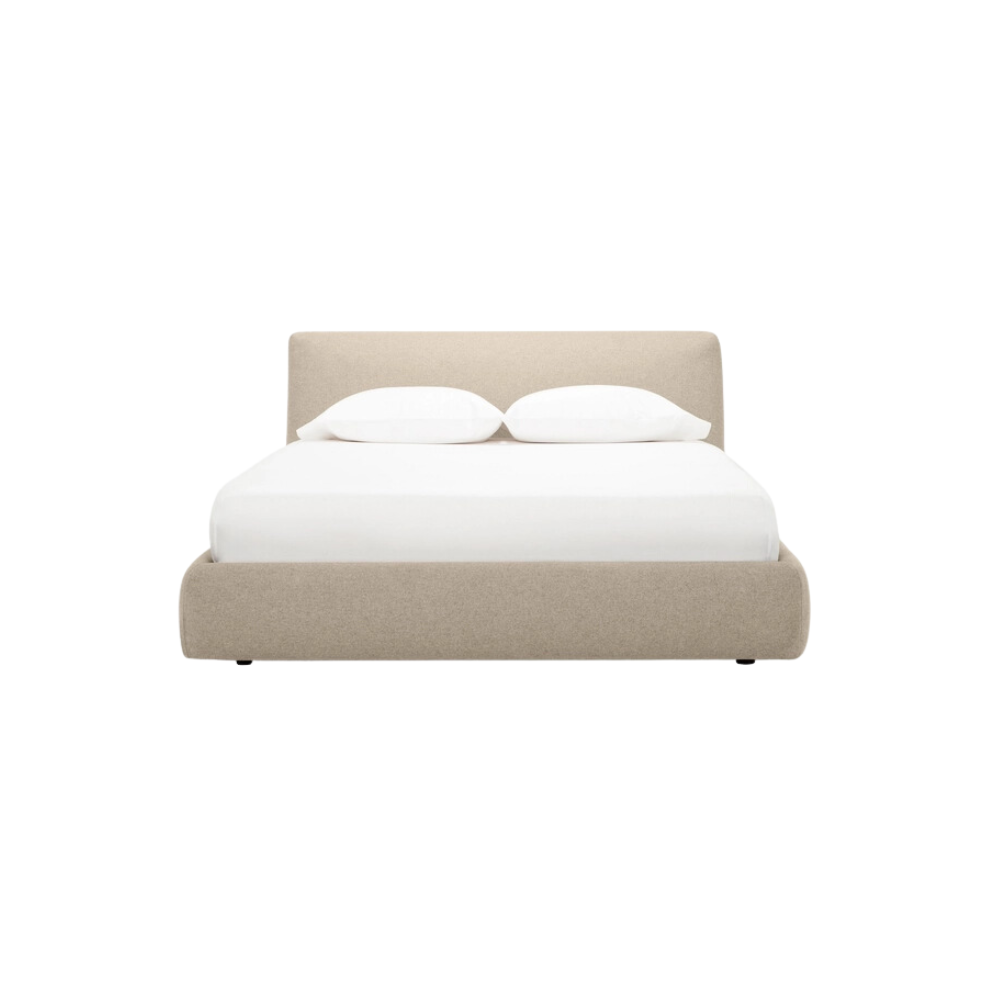 Cello Queen Storage Bed - Lana Sand 13 - FURNITURE - bed EQ3