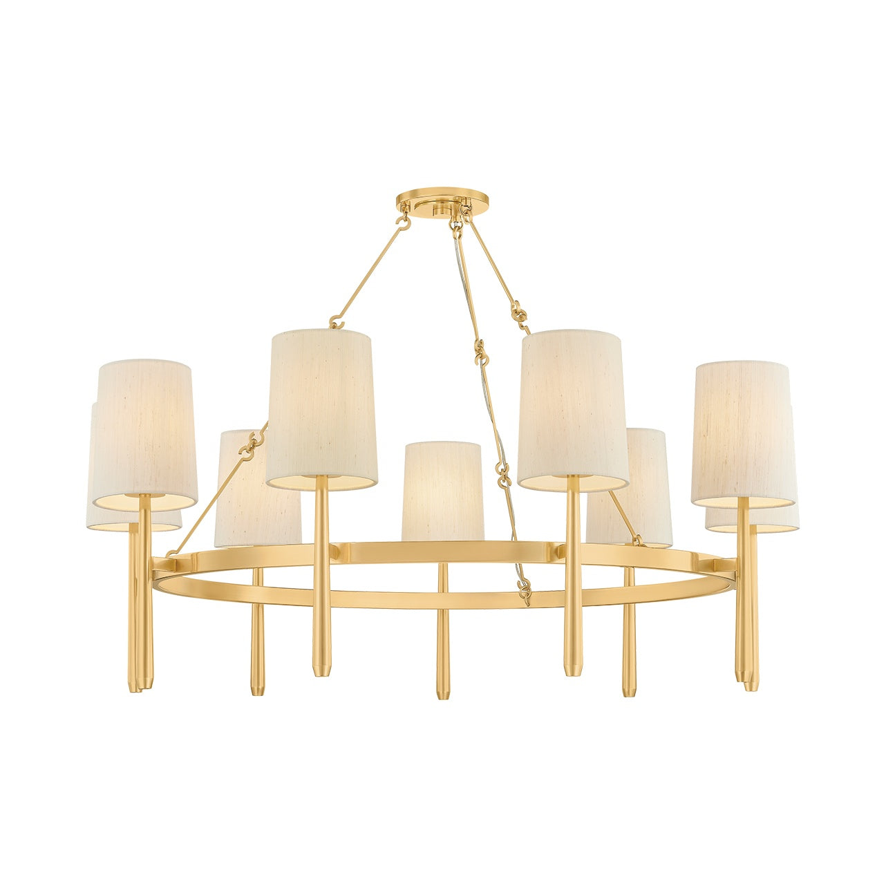 Bridgeton Chandelier LIGHTING - Chandelier Hudson Valley Lighting Aged Brass Medium