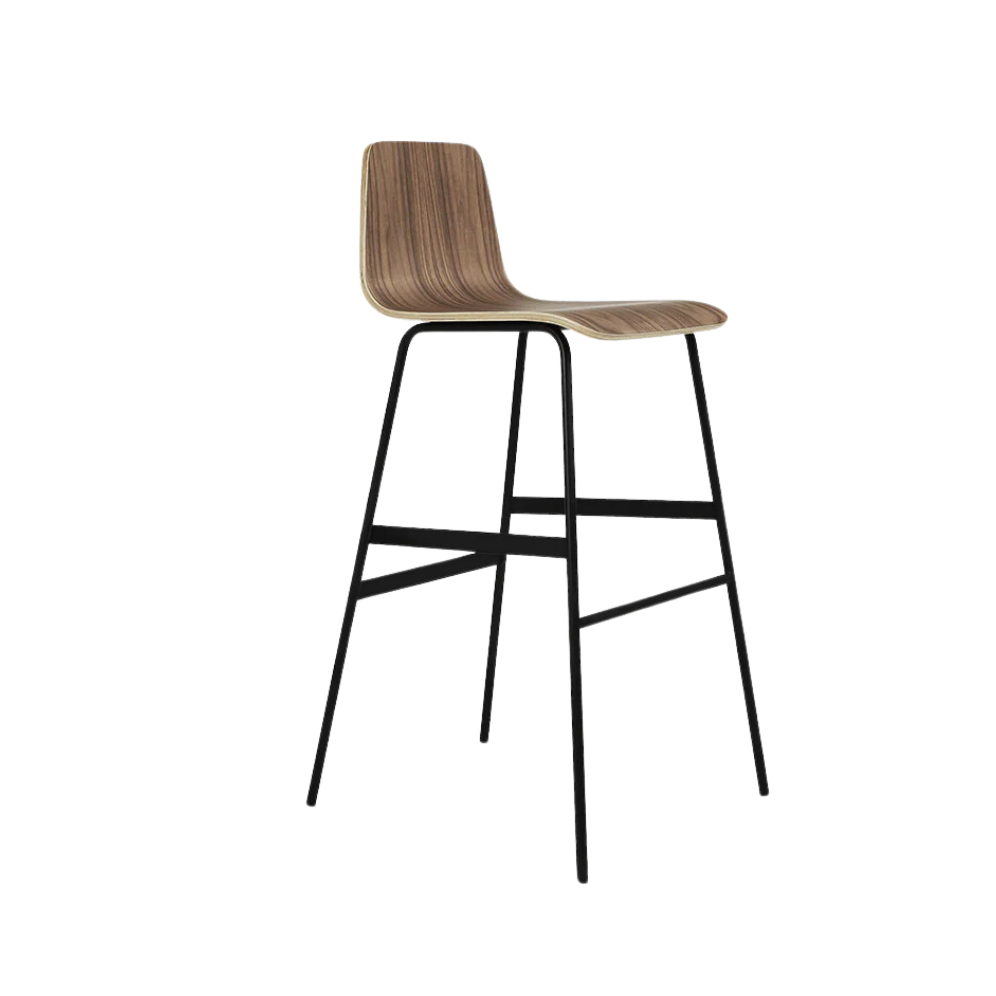 Gus* Modern Lecture Bar Stool Wood 12 - a - FURNITURE - bar/counter stool Gus Natural Walnut