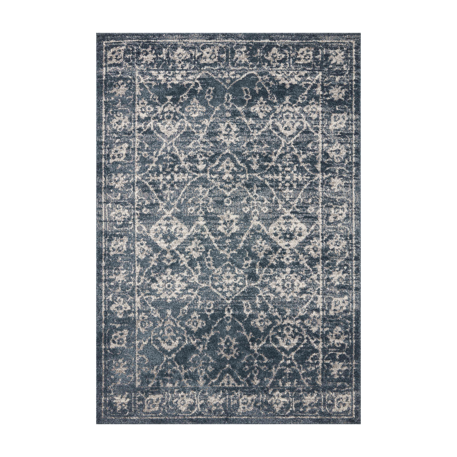 Magnolia Home by Joanna Gaines x Loloi Gigi Navy / Stone Rug 0-RUGS-patterned Loloi