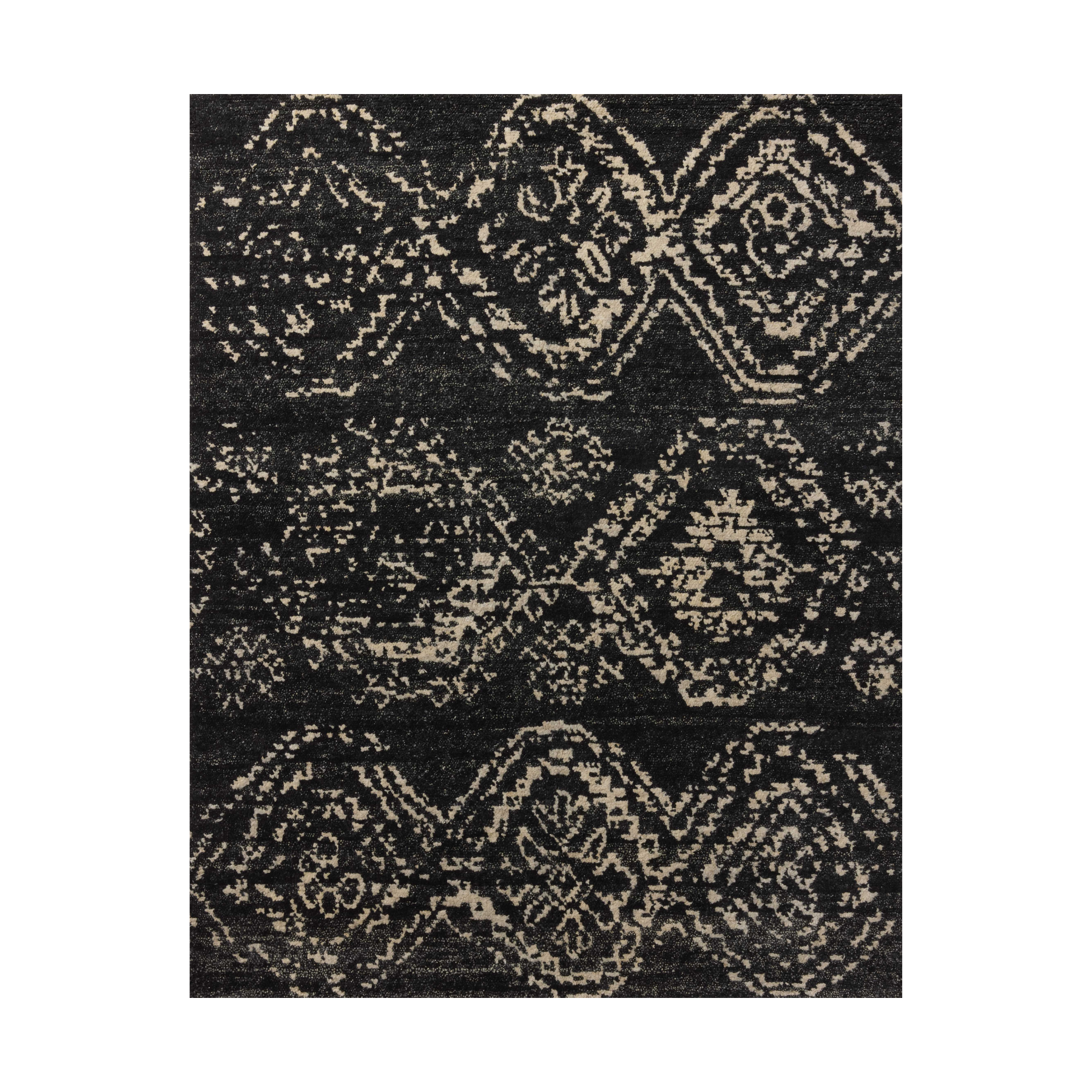 Loloi Meryl Black / Ivory Rug Rugs Loloi