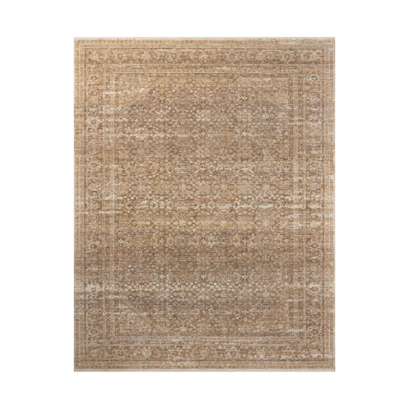 Loloi Heritage Clay / Natural Rug 0-RUGS-patterned Loloi