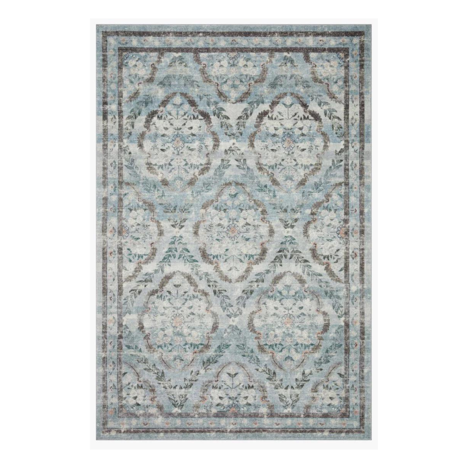 Rifle Paper Co. x Loloi Courtyard Chateau Blue Rug 3-patterned rugs Loloi