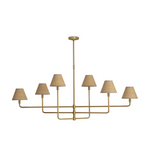 Polly Metal Chandelier - Brass/Rattan LIGHTING - chandelier Regina Andrew