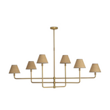 Polly Metal Chandelier - Brass/Rattan LIGHTING - chandelier Regina Andrew
