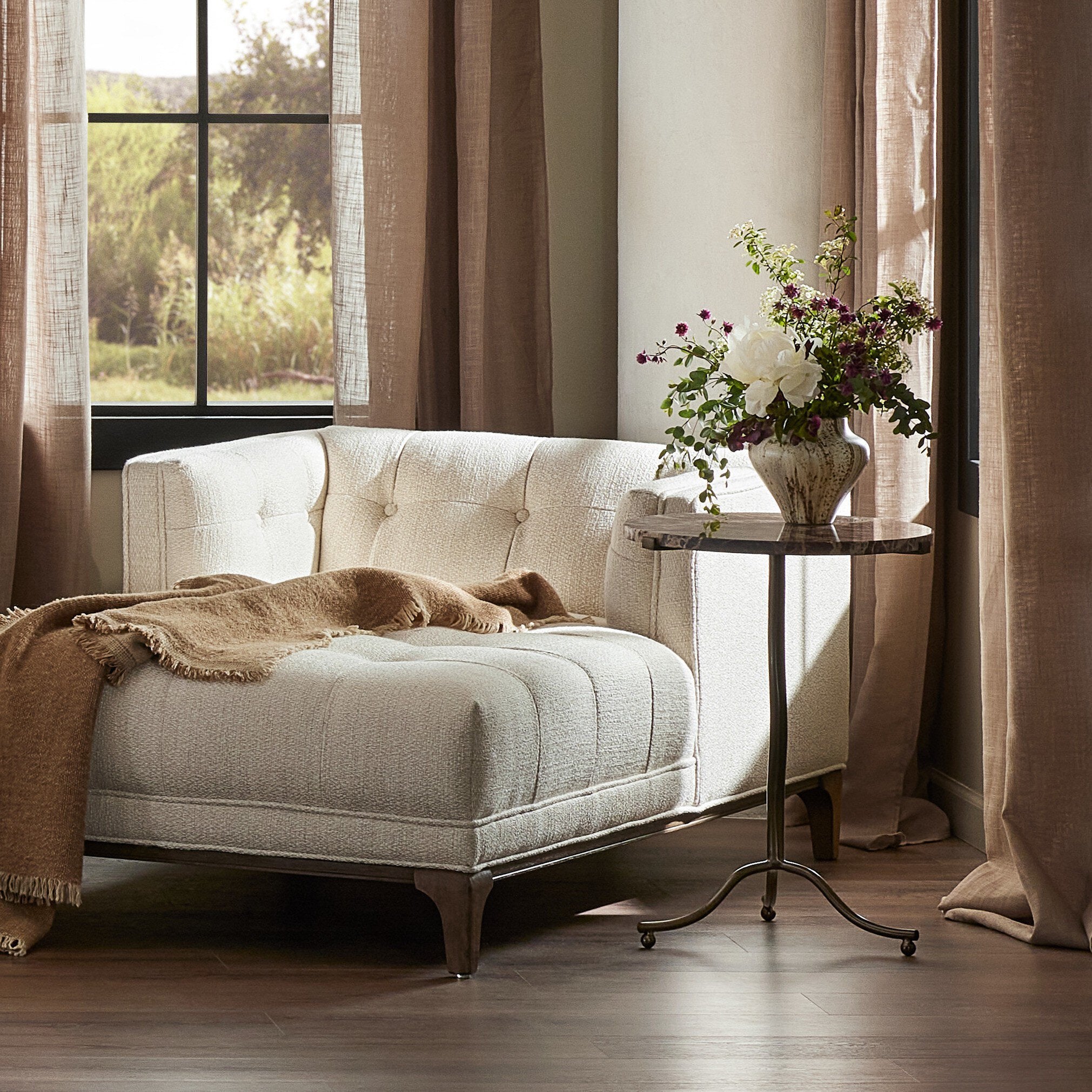 IN STORE - Sophie End Table - Garnet Marble FURNITURE - in store Four Hands