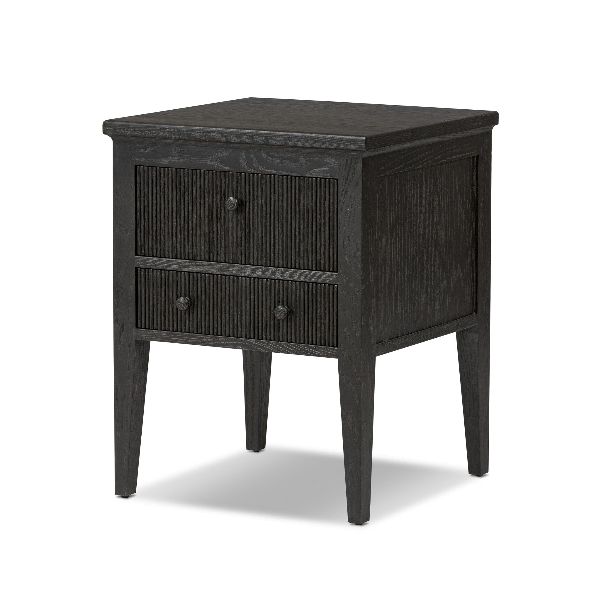 Bush Nightstand - Distressed Black FURNITURE - nightstands Four Hands
