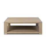 Thomas Square Coffee Table FURNITURE - coffee table Four Hands Bleached Oak Veneer