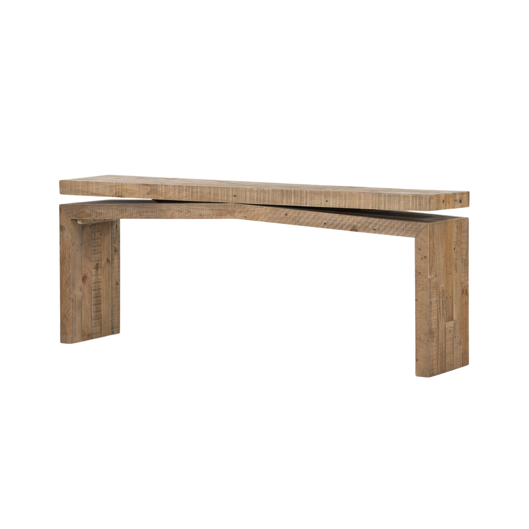 Midori Console Table 60" - Worn Oak Vaneer Console Tables Four Hands