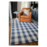Marlby Tartan Navy Rug 0-rugs-wool Momeni