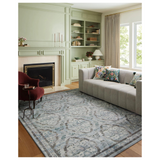 Rifle Paper Co. x Loloi Courtyard Chateau Blue Rug 3-patterned rugs Loloi