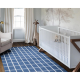 Marlby Plaid Navy Rug 0-rugs-wool Momeni