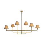 Polly Metal Chandelier - Brass/Rattan LIGHTING - chandelier Regina Andrew