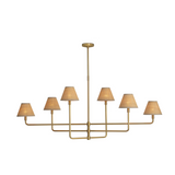 Polly Metal Chandelier - Brass/Rattan LIGHTING - chandelier Regina Andrew
