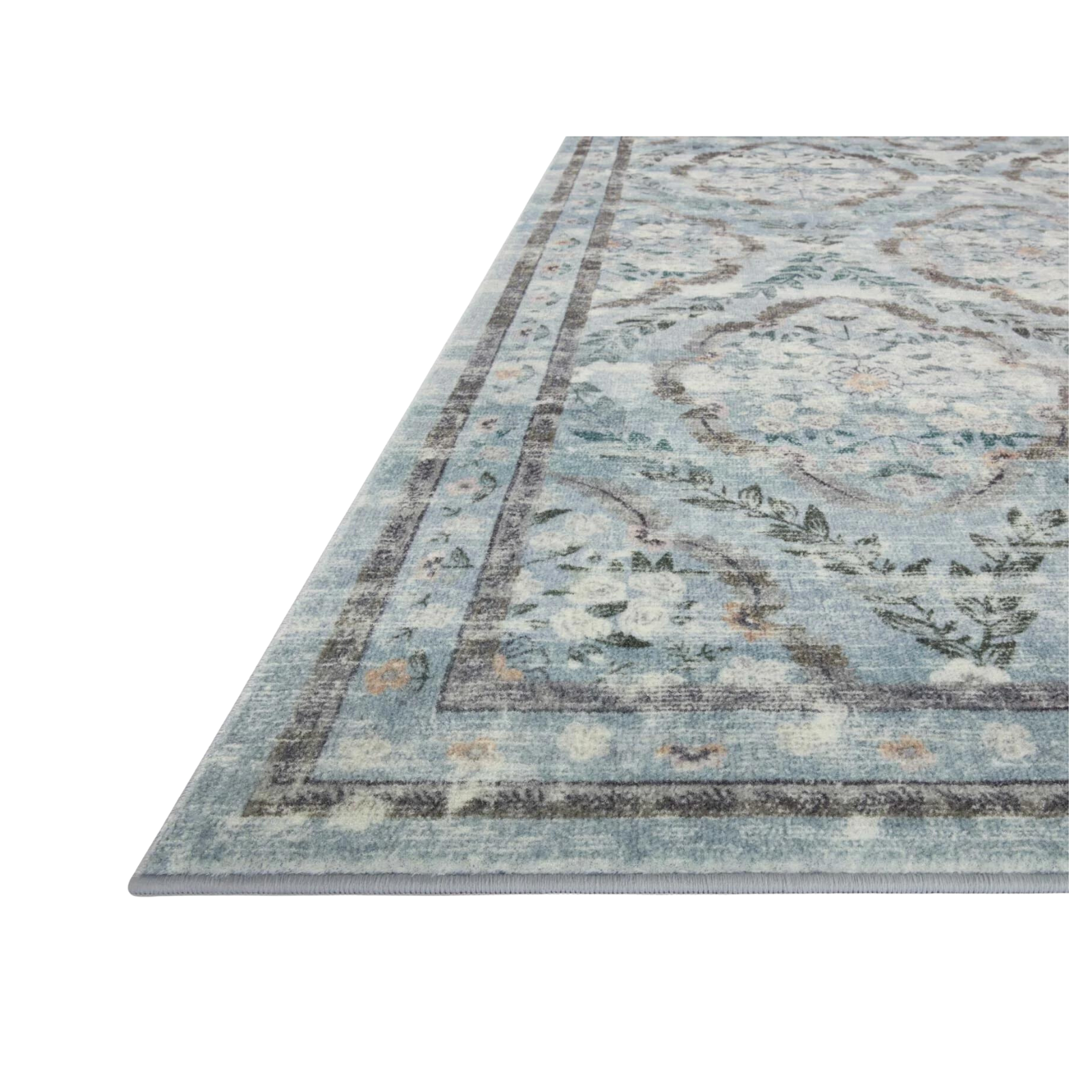Rifle Paper Co. x Loloi Courtyard Chateau Blue Rug 3-patterned rugs Loloi