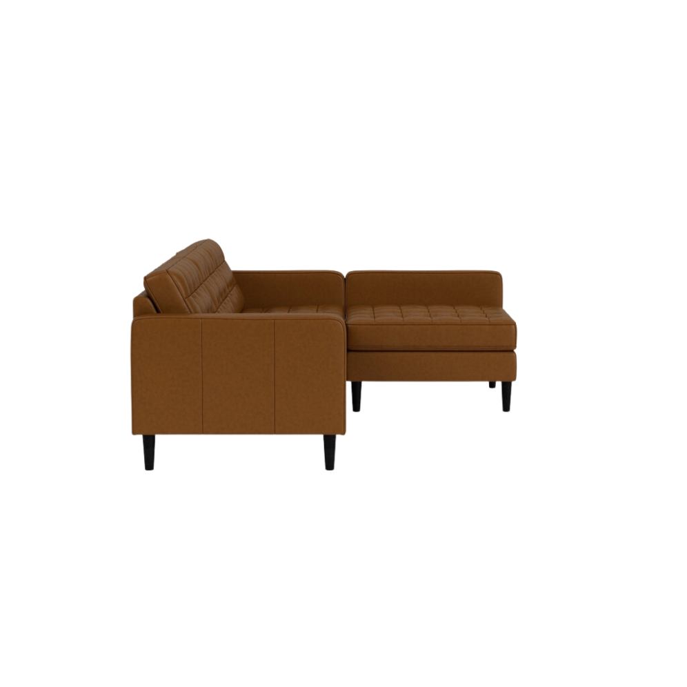 Reverie 92" Two-Piece Sectional Sofa With Extended Seat - Classic Sahara Leather 2 - FURNITURE - sectional EQ3