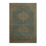 Magnolia Home by Joanna Gaines x Loloi Mona Aqua / Wheat Rug 0-RUGS-jute Loloi