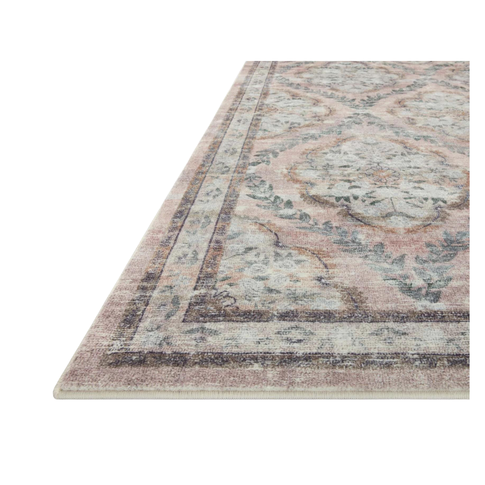 Rifle Paper Co. x Loloi Courtyard Chateau Blush Rug 3-patterned rugs Loloi