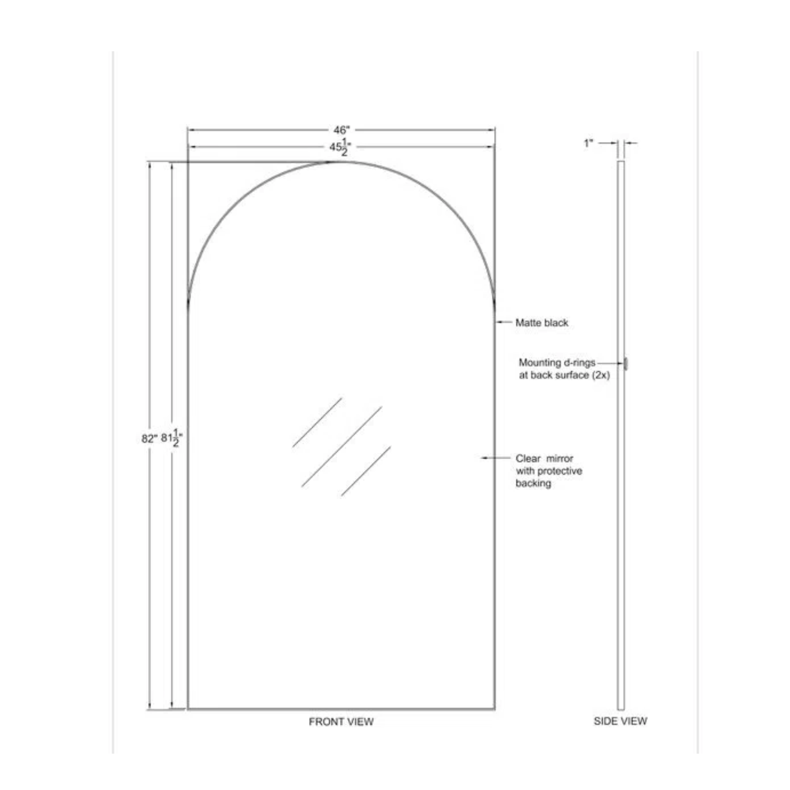 Freida Floor Mirror floor mirror Renwil
