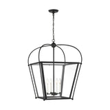 Charleston Medium Four Light Lantern LIGHTING - pendant Visual Comfort Midnight Black