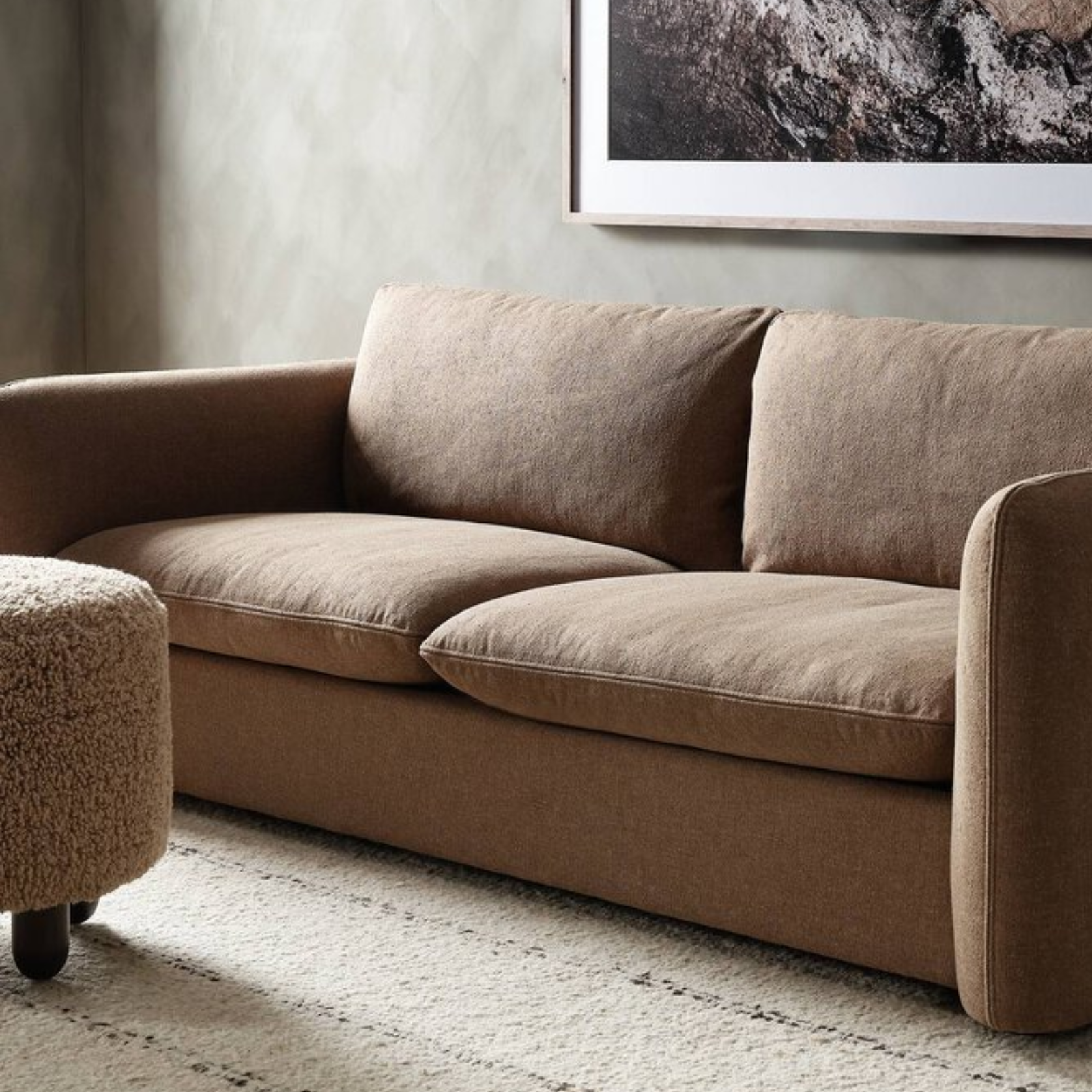 Ainsley Ottoman Round ottoman Four Hands
