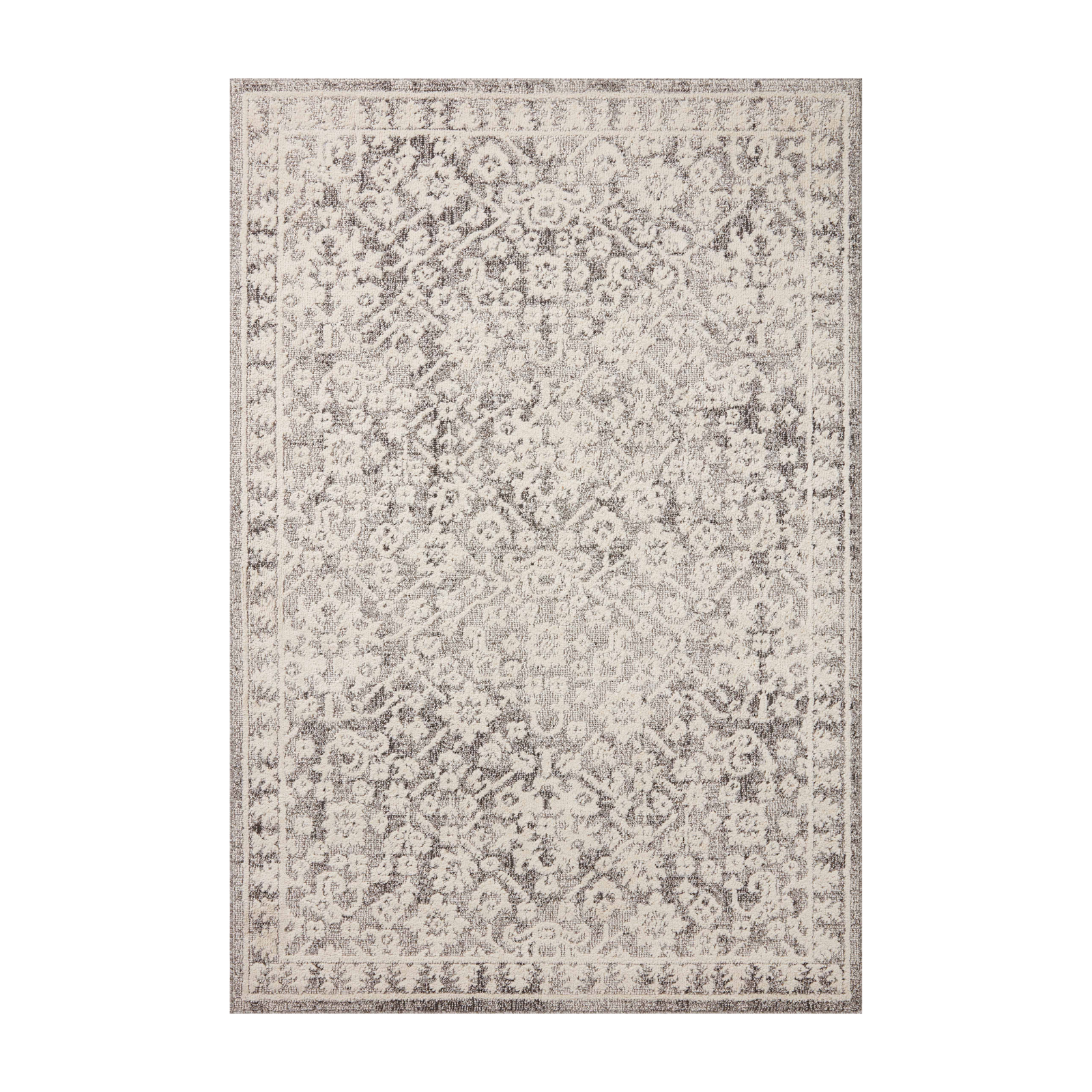 Magnolia Home by Joanna Gaines x Loloi Gigi Grey / Ivory Rug 0-RUGS-patterned Loloi