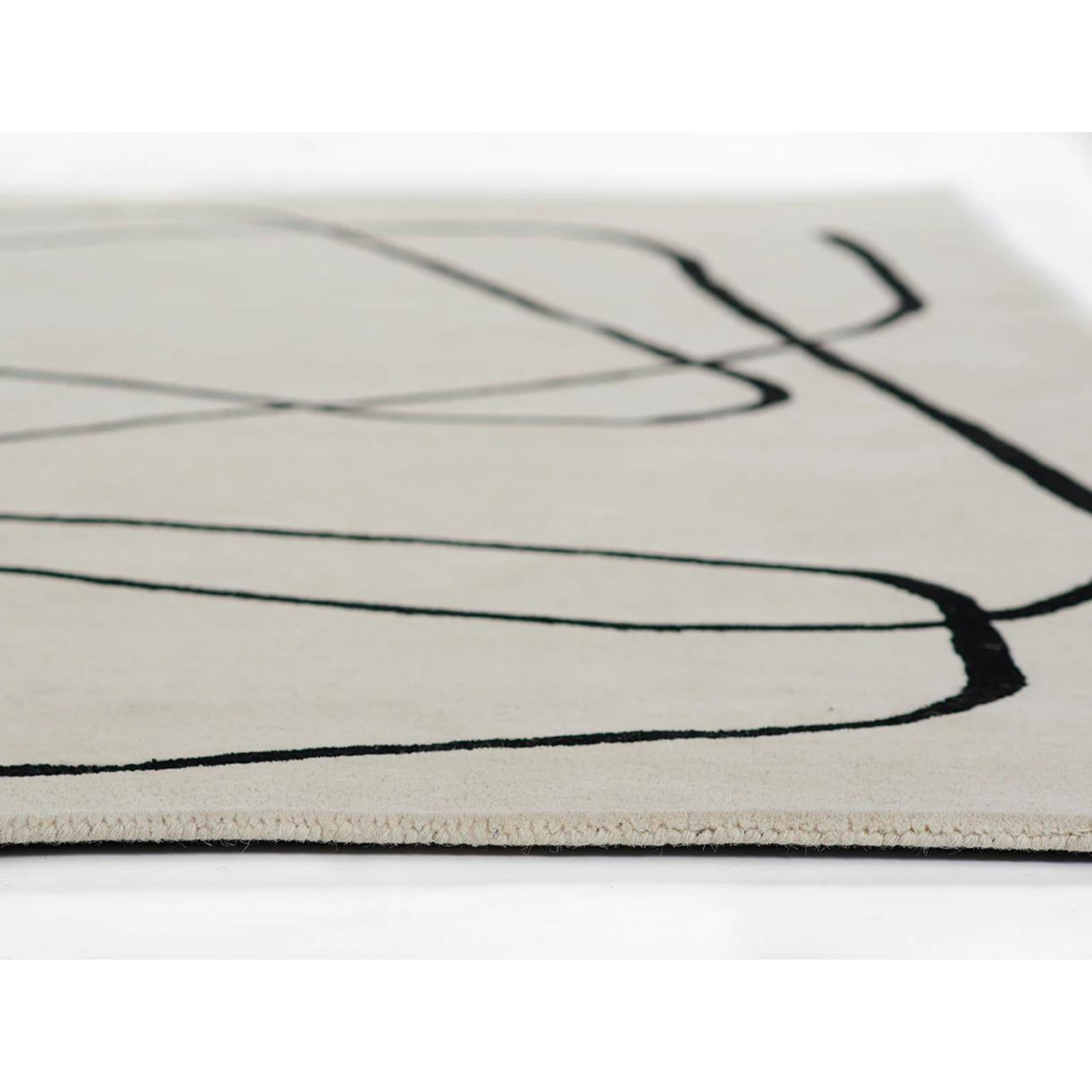 Siena Black / White Rug 0-rugs-wool Momeni
