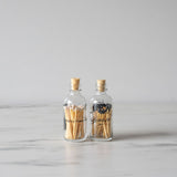 Mini Apothecary Match Bottle - Black Tip matches Skeem (Design Home)
