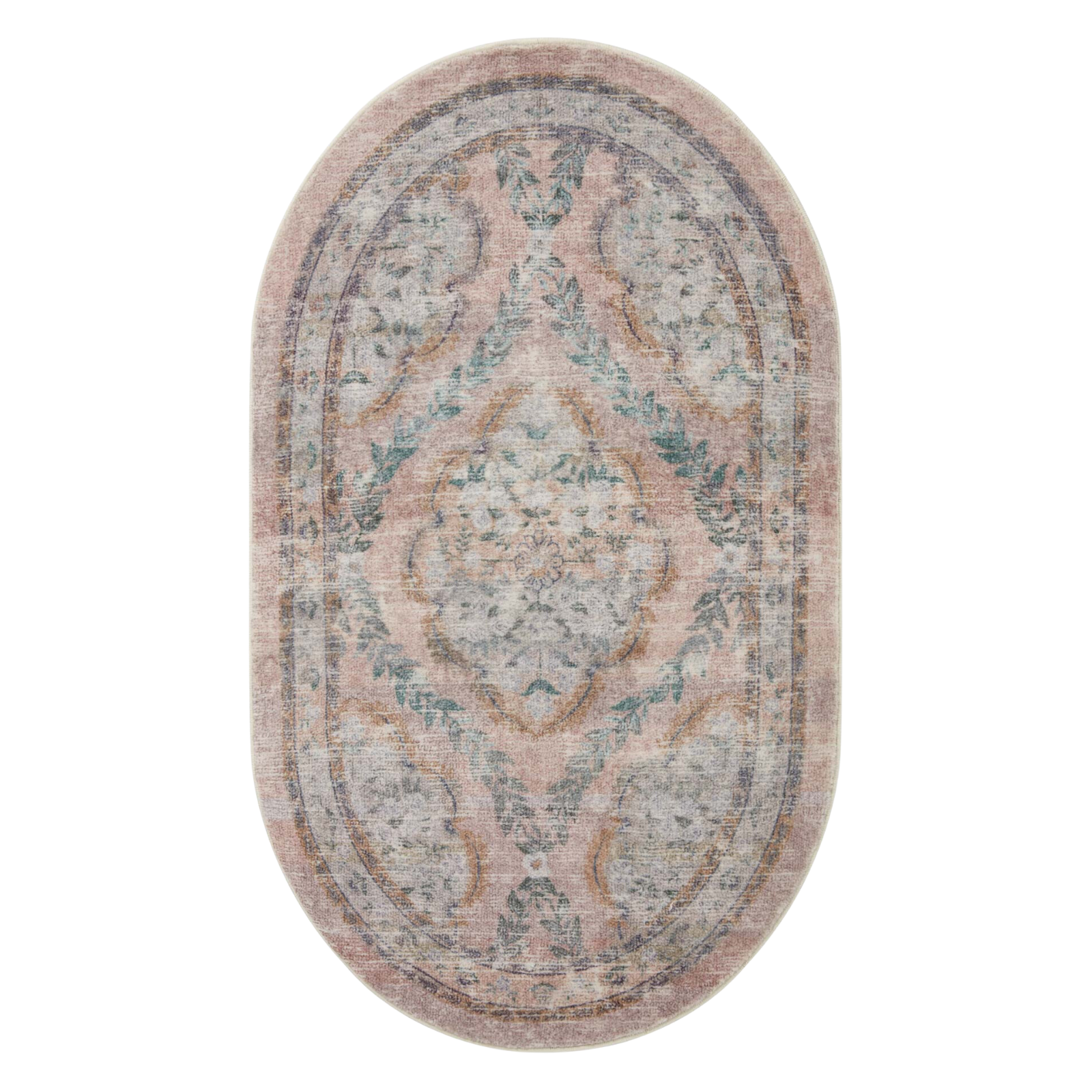 Rifle Paper Co. x Loloi Courtyard Chateau Blush Rug 3-patterned rugs Loloi