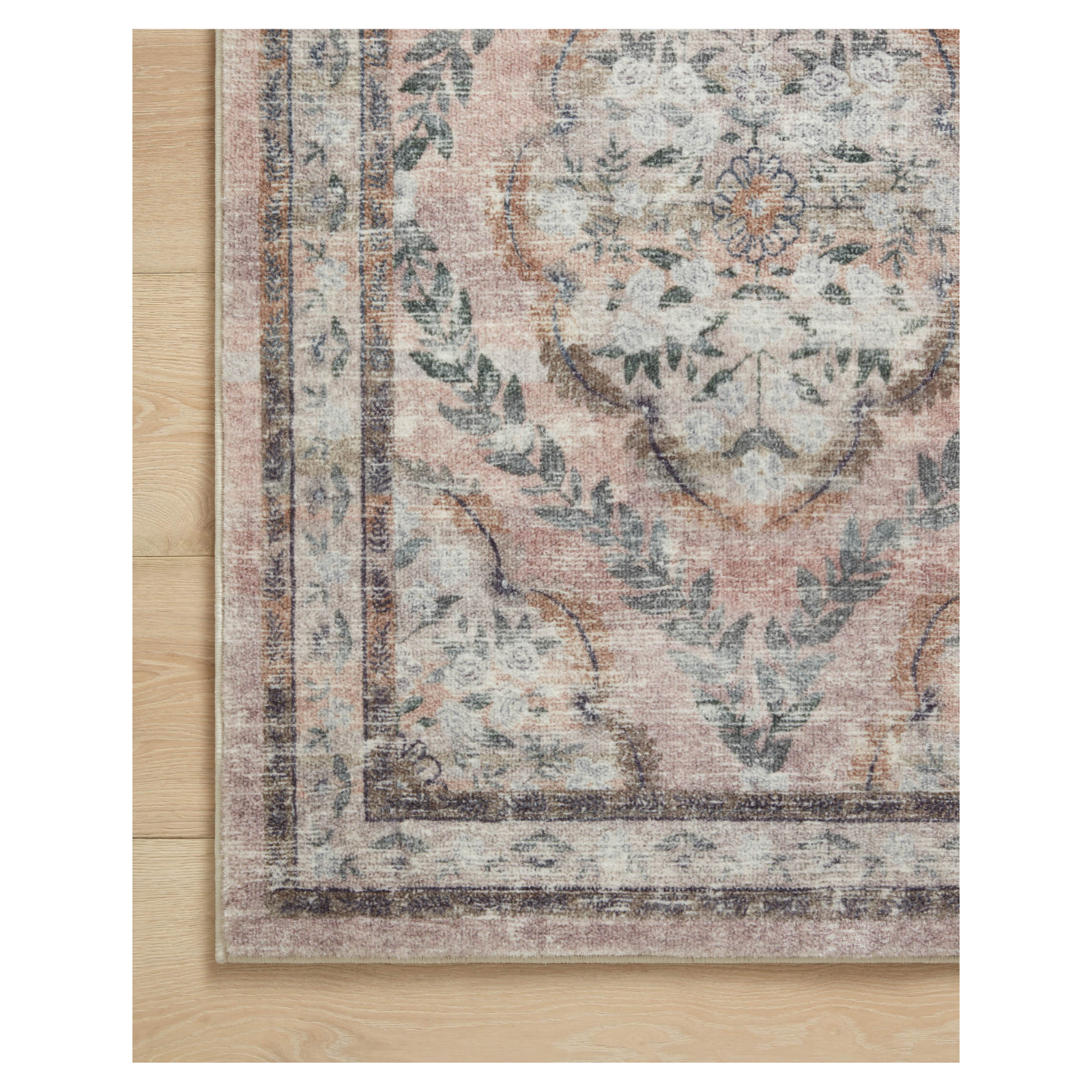 Rifle Paper Co. x Loloi Courtyard Chateau Blush Rug 3-patterned rugs Loloi