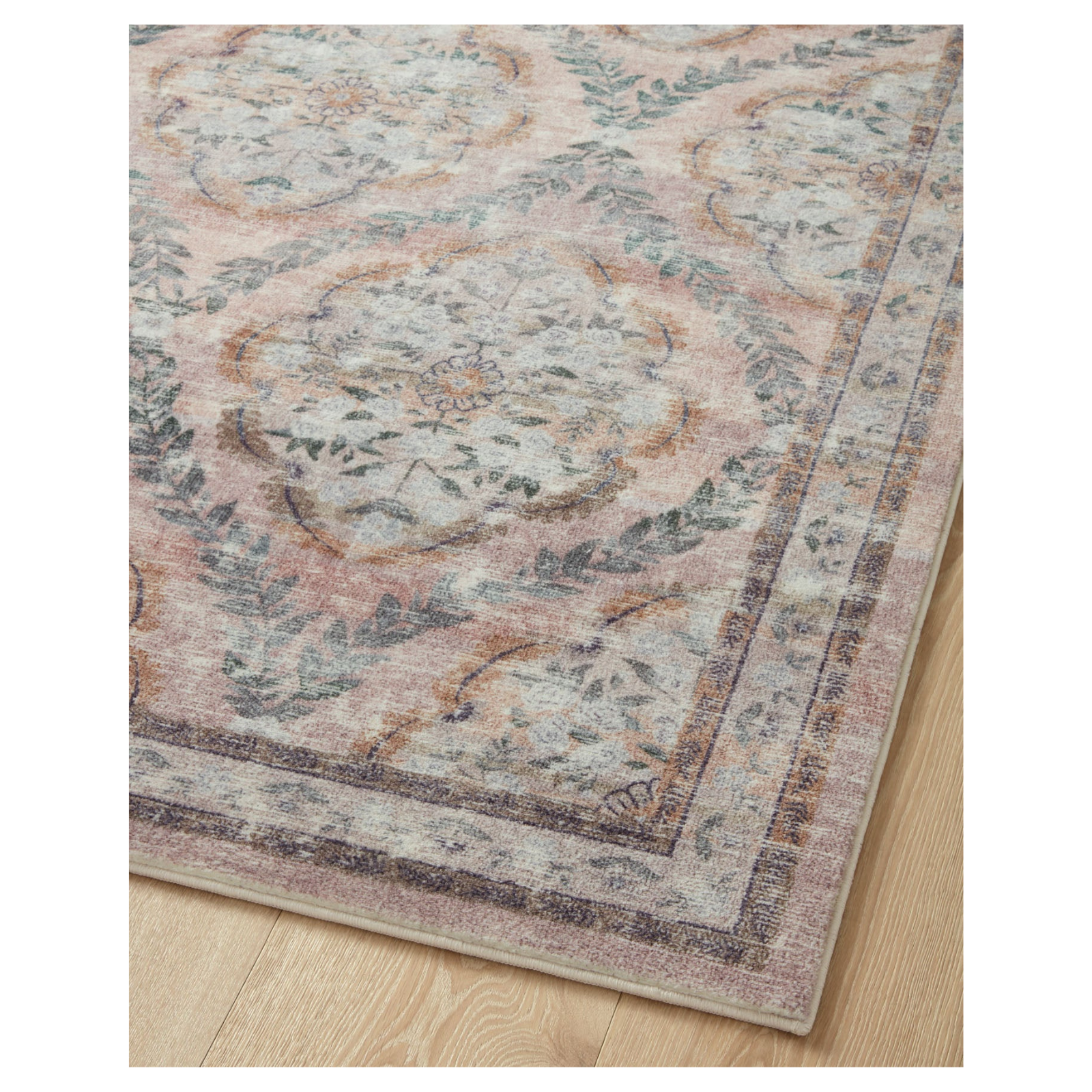 Rifle Paper Co. x Loloi Courtyard Chateau Blush Rug 3-patterned rugs Loloi