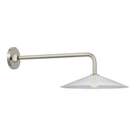 Ponce 9" Articulating Sconce LIGHTING - sconce Visual Comfort Polished Nickel White Glass