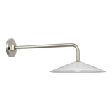 Ponce 9" Articulating Sconce LIGHTING - sconce Visual Comfort Polished Nickel White Glass