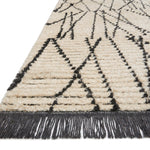 Chris Loves Julia x Loloi Alice Cream / Charcoal Crosshatch Rug RUGS - patterned Loloi
