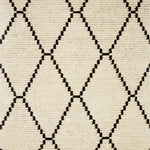 Chris Loves Julia x Loloi Alice Cream / Charcoal Diamond Rug RUGS - patterned Loloi
