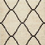Chris Loves Julia x Loloi Alice Cream / Charcoal Diamond Rug RUGS - patterned Loloi
