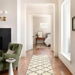Chris Loves Julia x Loloi Alice Cream / Charcoal Diamond Rug RUGS - patterned Loloi