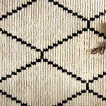 Chris Loves Julia x Loloi Alice Cream / Charcoal Diamond Rug RUGS - patterned Loloi