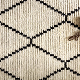Chris Loves Julia x Loloi Alice Cream / Charcoal Diamond Rug RUGS - patterned Loloi