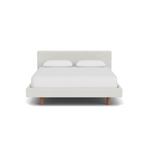 Custom Fabric Bento Queen Bed - Walnut Leg 1 - d - FURNITURE - Custom Beds EQ3