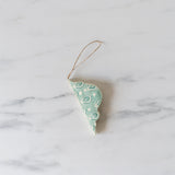 Recycled Paper Honeycomb Finial Ornament CHRISTMAS 2024 Creative Co-op (DYA) Green Pattern