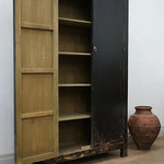 Billie Reclaimed Wood Armoire - Weathered Black 7 - FURNITURE - bookcase/cabinet Hauer Market