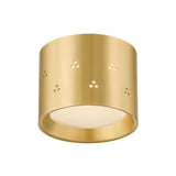 Edisto Flush Mount LIGHTING - Flush Mount Hudson Valley Lighting Aged Brass